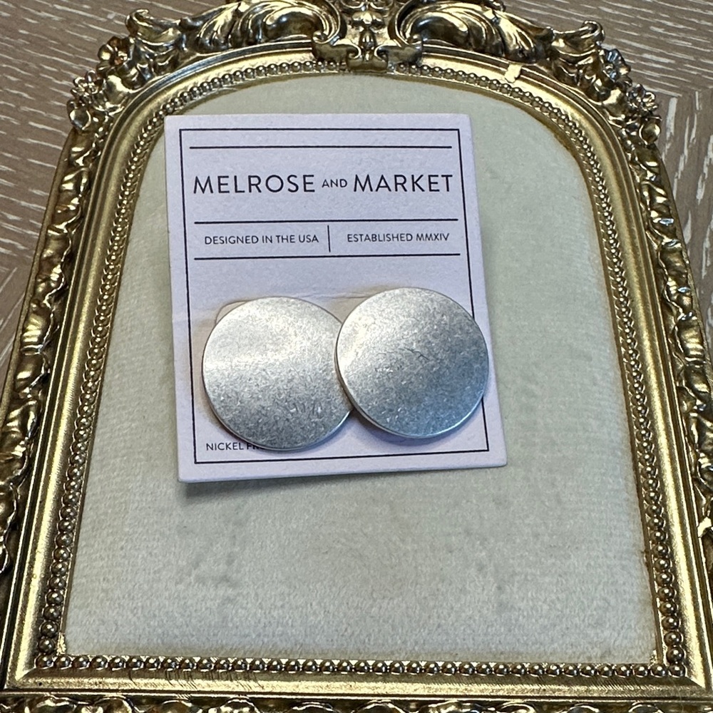 NEW! Melrose and Market Shimmering Silver Earrings